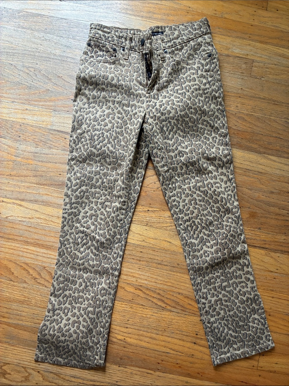 Lucky Brand Women's Leopard Skinny Jeans - Taupe and Dark Brown size 26